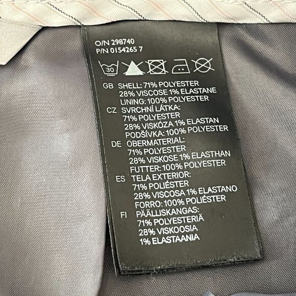 H&m Gray‎ Polyester, Viscose and Linen Blend Skirt Front Pockets Size 12 - Picture 9 of 10